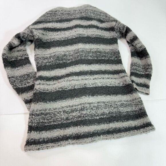 Sundance Sweater Womens Large Wool Alpaca Striped Button Up Chunky Curled Fleece - Picture 4 of 7